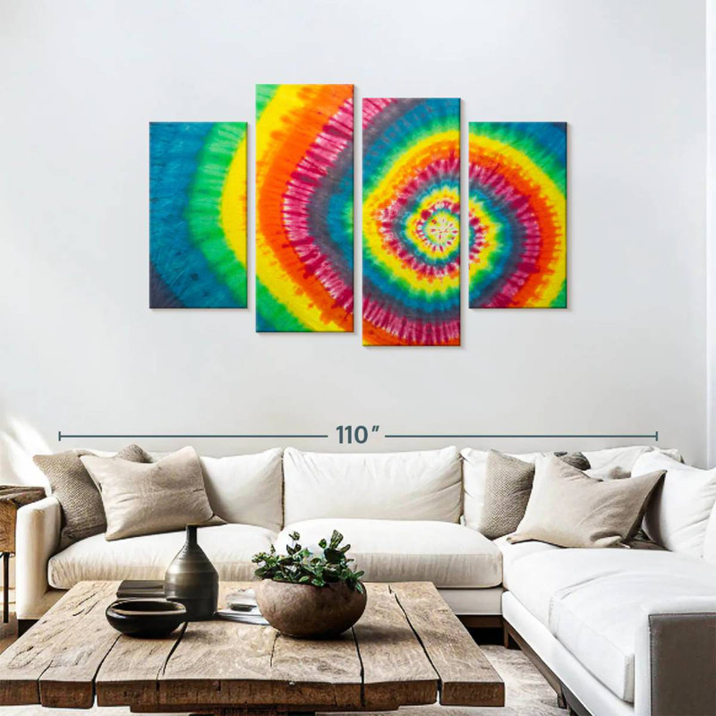Avery Spiral Tie Dye Abstract, 48" H x 75" W