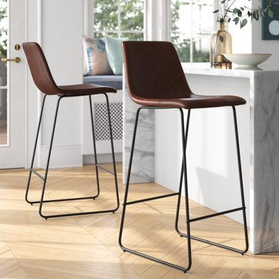 Liekele Upholstered Counter Height Modern Dining Stools by Flash Furniture