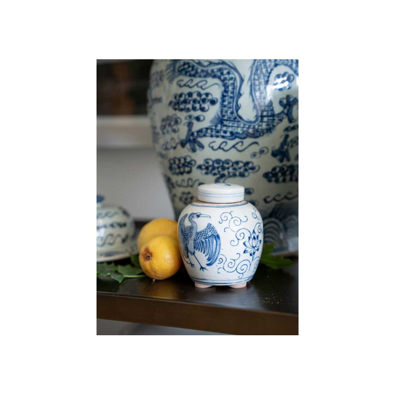 Handmade Ceramic / Porcelain Jar, 6" H x 6" W x 6" D