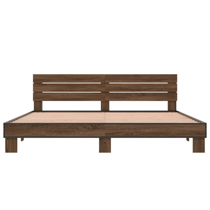 Diodorus Bed, Brown Oak, European Double (140 x 200cm)