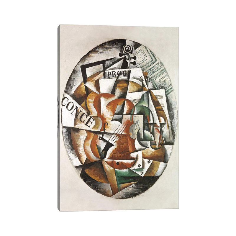 Violin, 1915 1 Piece Wrapped Canvas Painting, 30.48 cm H x 45.72 cm W