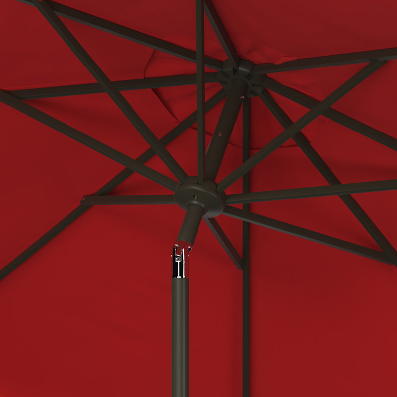 Parasol de plage 11 pi Teo, Rouge / blanc