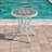 24'' Round Cast Aluminum Outdoor Bistro Table with Lattice Design-1726716435