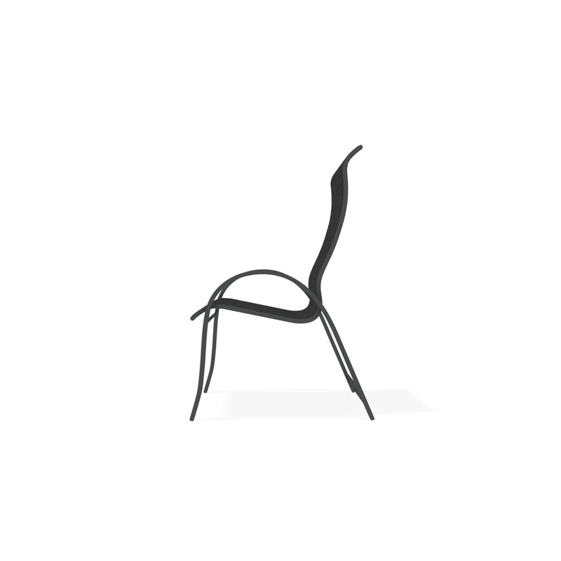 Aruba II Outdoor Lounge Chair, Graphite, Collect Charcoal