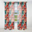 Corail Serenade motif tropical - rideau en velours tropical - obscurcissant - 1 panneau-107598107