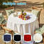 6 pièces / paquet de nappes rondes en polyester sans soudure de 132 pouces, parfaites pour un usage quotidien, les cuisines de restaurant et diverses décorations de table, ces articles durables et faciles à installer sont parfaits pour tout décor-300533219