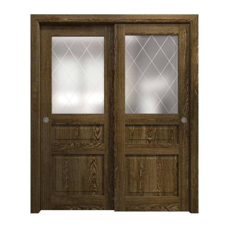 Portes coulissantes pour garde-robe coulissantes | Ego 5011 | Ensemble de quincaillerie Rails | Portes de garde-robe de chambre en bois massif