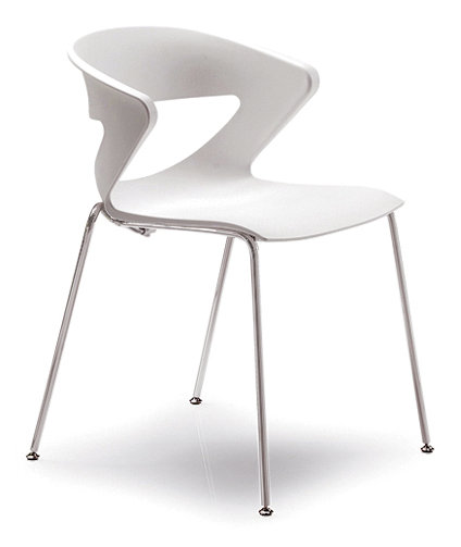 Chaise d'invité Kreature, blanc