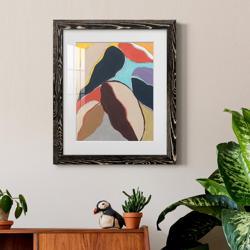 Botanical Revisit I - peinture encadrée, H 20 po x l 17 po x P 1,5 po, Papier encadré noir