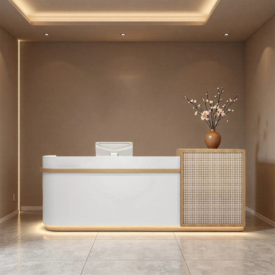 Bureau de réception moderne rétro pour bureau commercial, réception, comptoir de service à la clientèle et espace de réception