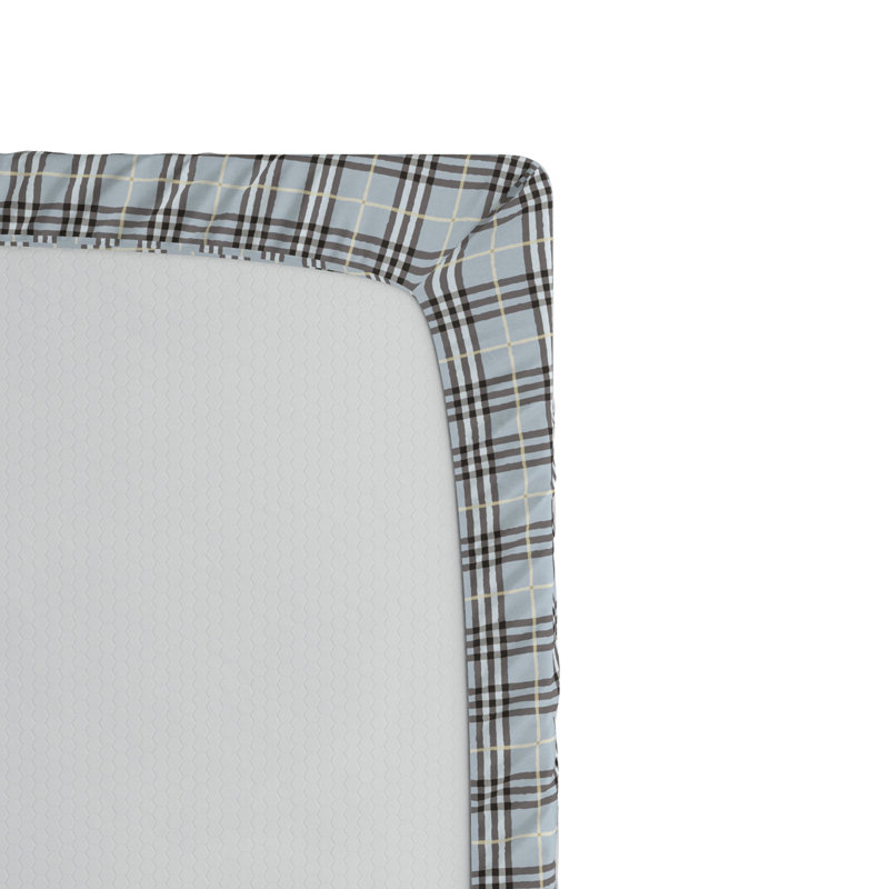 Microfiber Plaid Fitted Sheet, Full/Double Fitted Sheet