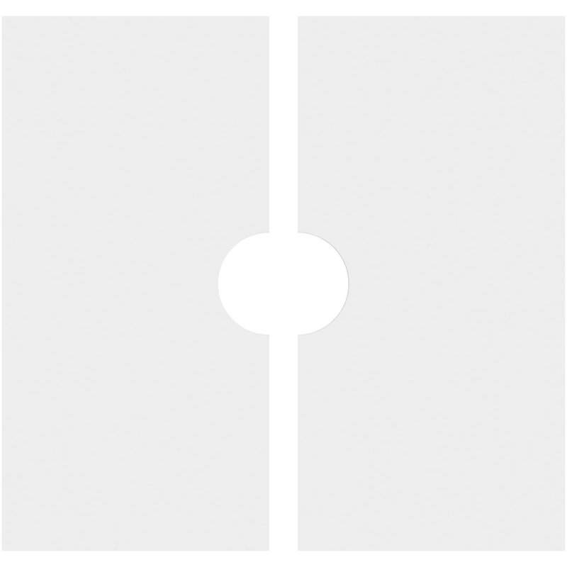 16"OD x 3"ID x 5 1/2"C x 1"P Rubik Architectural Grade PVC Contemporary Ceiling Medallion, Two Piece, 16" H x 16" W x 1" D