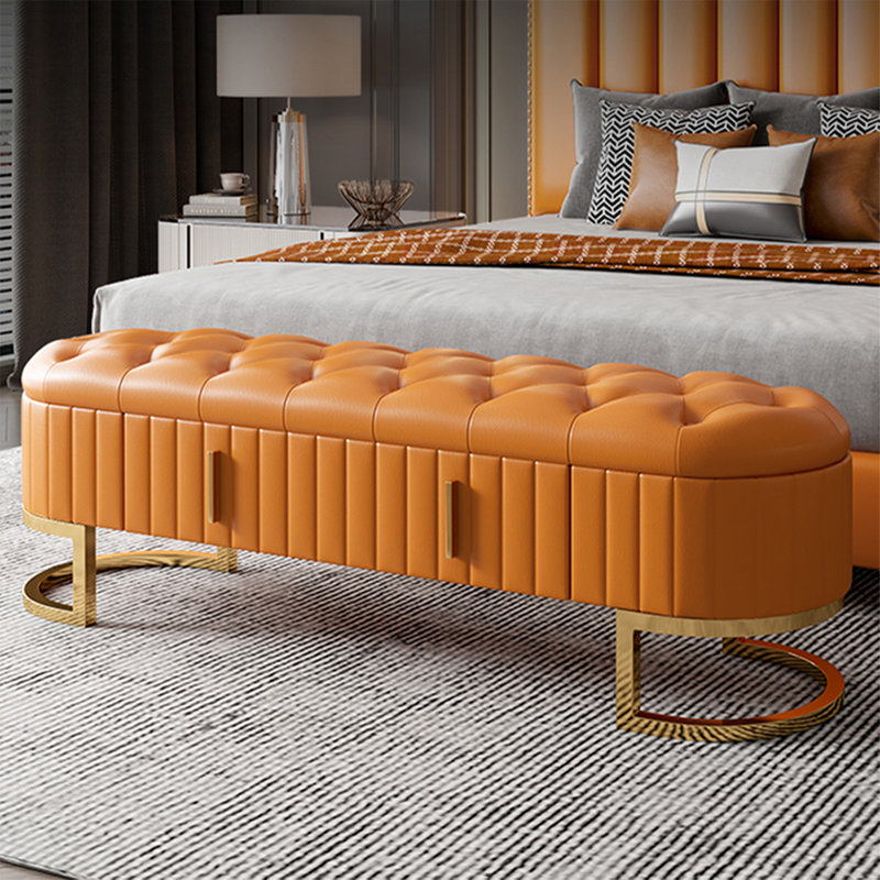 Banc rembourré orange, Orange