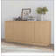 Buffet spacieux en bois avec 4 portes et tablettes, parfait pour le rangement organisé dans les salons et les couloirs