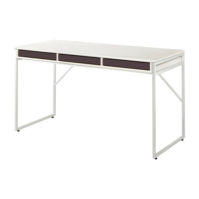Mistral Standing Desk W:137cm X D: 60cm with white metal legs incl. 3 trays