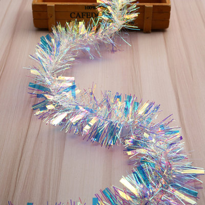 4Pcs Christmas Tinsel Garland For Xmas, Wedding, Birthday, Home Party Decor, Shiny And Reusable Holiday Christmas Tree Garland Decoration