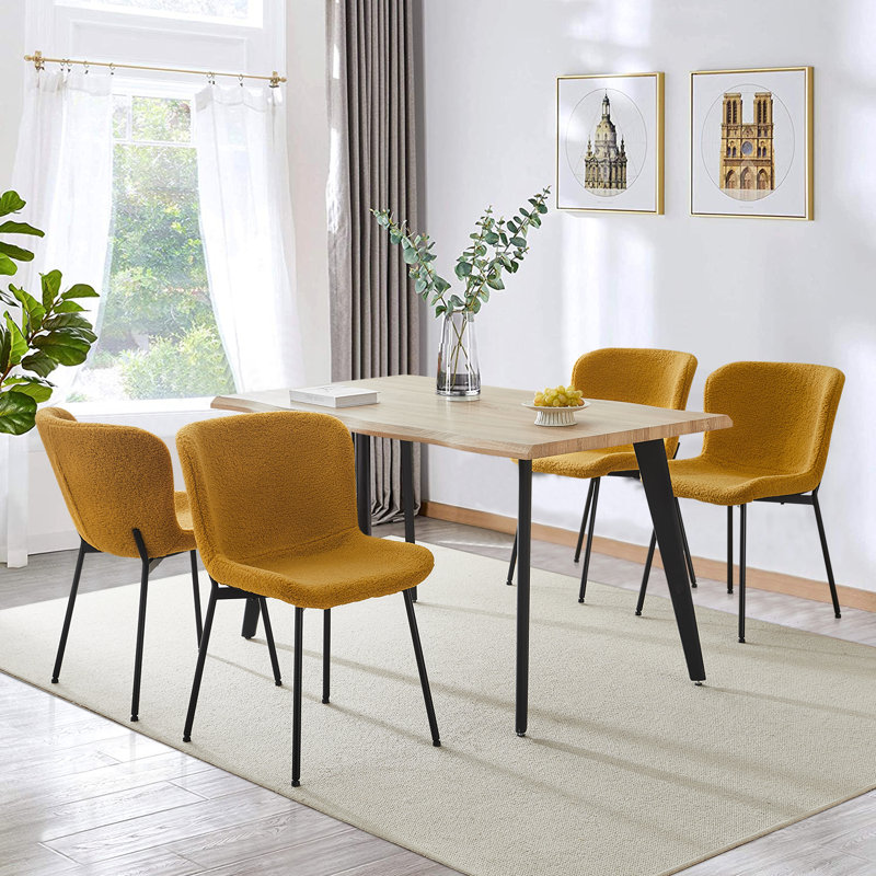 Fabric Side Chair, Yellow