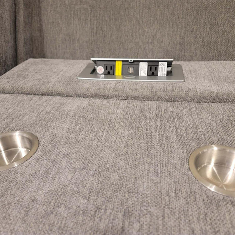 Canapé modulaire en chenille inclinable électrique