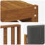  Ensemble de canapé 7 pièces en bois d'acacia massif naturel et anthracite