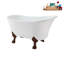 Baignoire de trempage sur pied 51 po en acrylique avec bonde, pattes et plateau en bambou Streamline-72770757-90752833