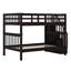 Lit superposé double en bois avec rangement-776046805
