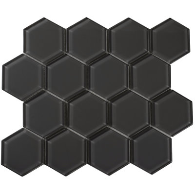 Carreau de mosaïque en verre 3 po 10,25 po x 11,75 po Beehive
