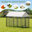 Grande cage extérieure pour chien avec enclos pour chien L 7,94 pi x l 4,13 pi x H 5,95 pi.
