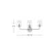 Verbena 3 Light Transparent Dimmable Vanity Light