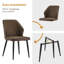 Upholstered Metal Dining Chair-1457982363