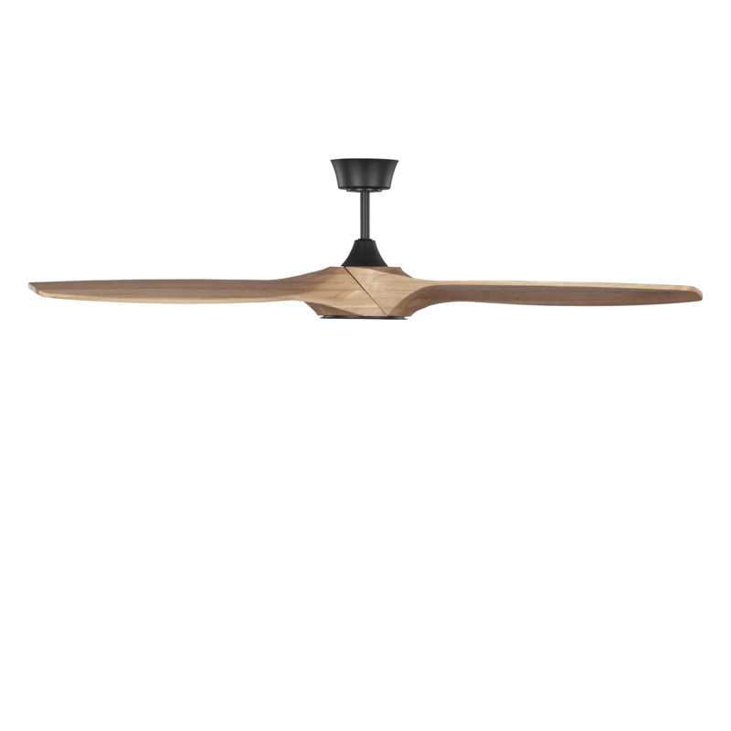 Selen Smart LED Ceiling Fan, Natural Honey, Midnight Black, 60" Wide
