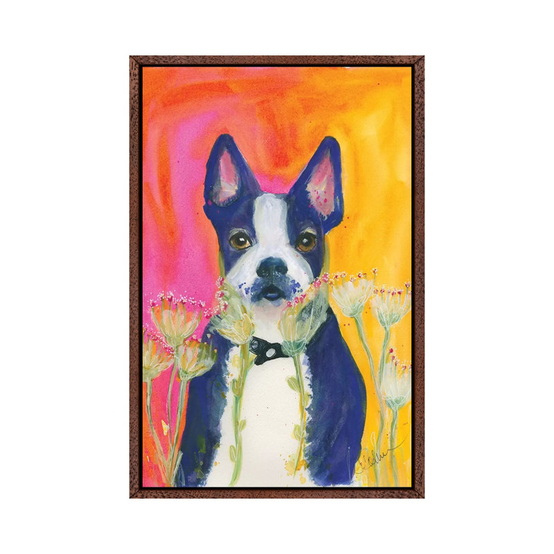Sunset Boston 1 Piece Painting on Canvas, 101.6cm H x 66.04cm W x 3.81cm D, Classic Brown Wood Framed