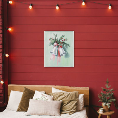 Festive Silver Bells Framed Giclee, design by Arlington Prints