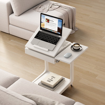 Annandale Rolling Flip-Top Storage Side Table
