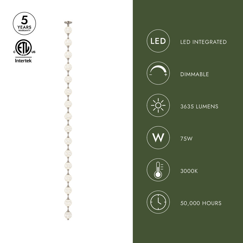 Marni 16 - Light Pendant, Polished Nickel