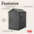 Darwin 4 ft. W x 6 ft. D Durable Resin Outdoor Storage Shed With Floor and Window for Garden Patio Furniture and Tools, Grey