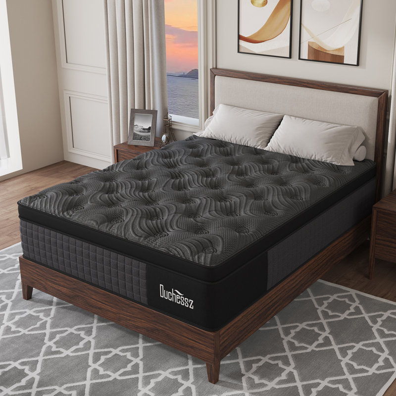 12''/14'' Twin Full Queen King Medium Firm Hybrid Mattress with Cooling Gel Memory Foam, Pocket Spring Support, Mattress in a Box