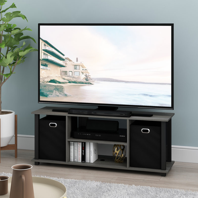 Lancaer TV Stand for TVs up to 48", French Oak Gray/Black/Black