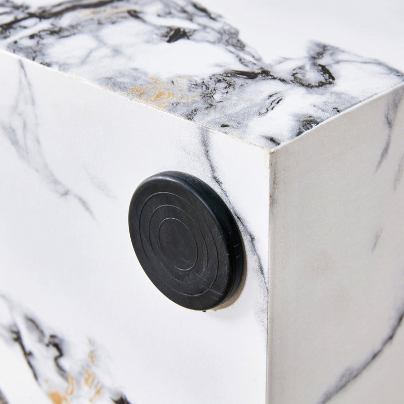 Table basse moderne en MDF avec motif en marbre, design élégant et durable pour votre espace de vie.