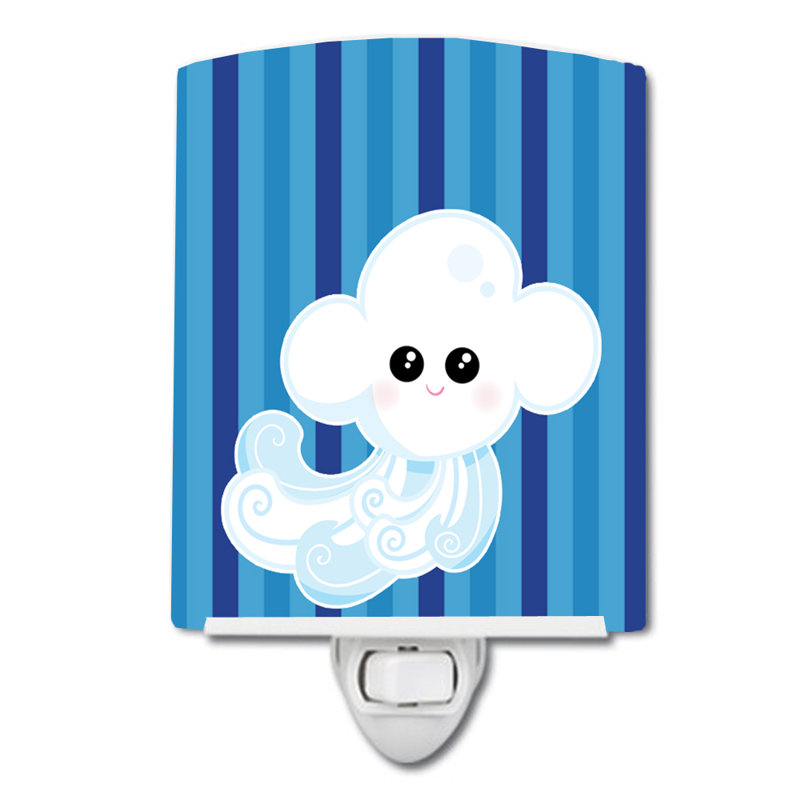 Weather Windy Face Ceramic Night Light
