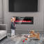 Foyer électrique ultra-mince, radiateur encastré mural et encastré avec télécommande, 5100 BTU, modes flamme et cristal en 12 couleurs, minuterie, mode veille-1720387875
