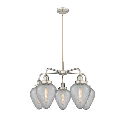Ameet 5 - Light Glass Dimmable Chandelier