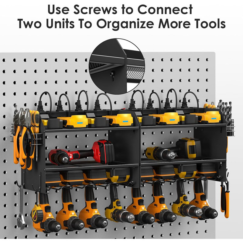 Power Tool Organizer Wall Mount Charging Station, ...