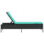  Chaise longue de patio noir, blanc crème-1505574163-1505574167