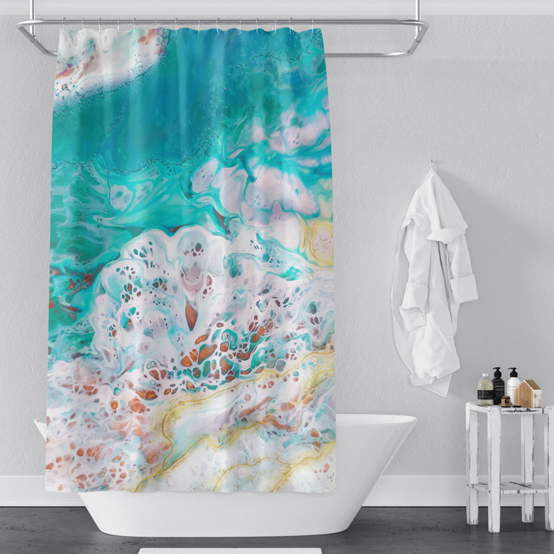 Rideau de douche simple abstrait, H 72 po x l 70 po