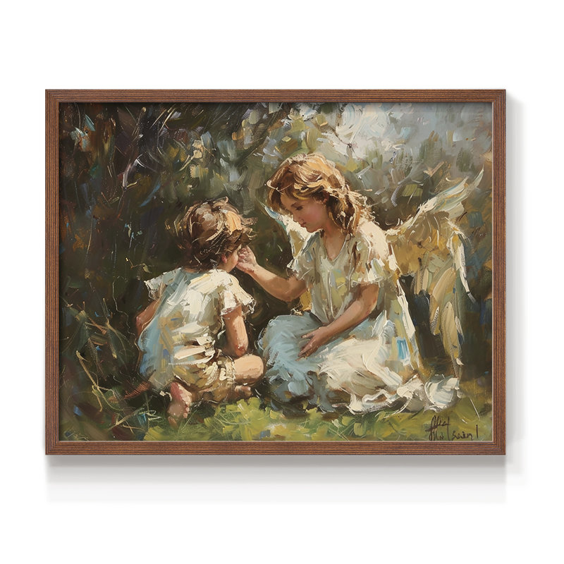 Wildlife Series-XLVII -Framed Print - Restickable, 22" H x 28" W, Walnut