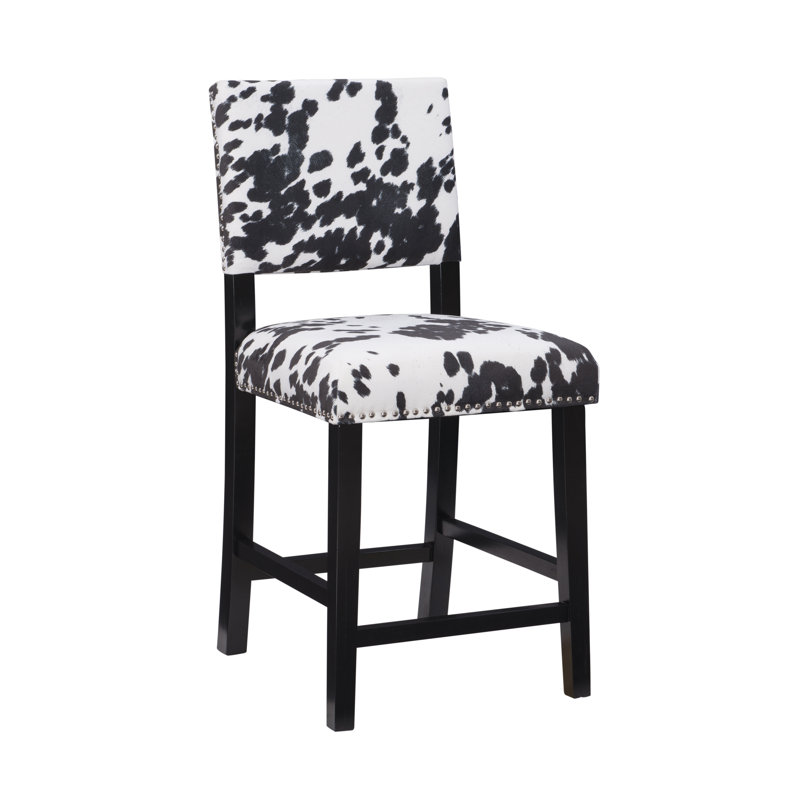 Tabouret de bar et de comptoir Kias, Tabouret de comptoir (siège d'une hauteur de 24 p, Noir