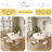 6 - Person White Round Solid Wood Sintered Stone tabletop Dining Table Set
