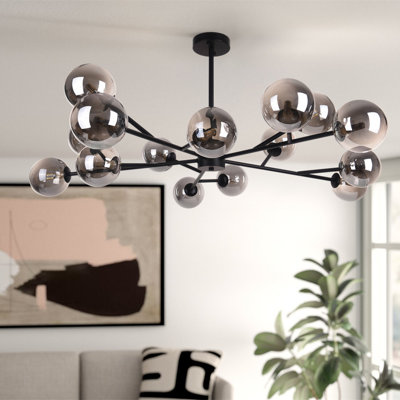 Lustre linéaire moderne spoutnik 15 lumières Burness