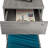 Rolling Two Drawer Vertical Filing Cabinet With Lock And Storage