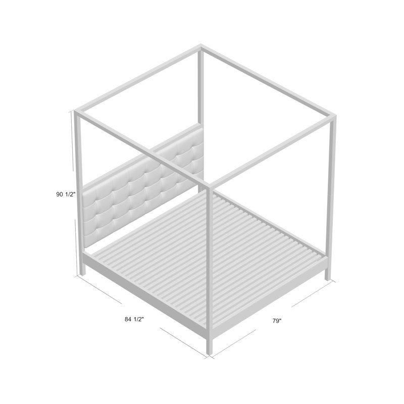 Oakland Linen Canopy Bed, King